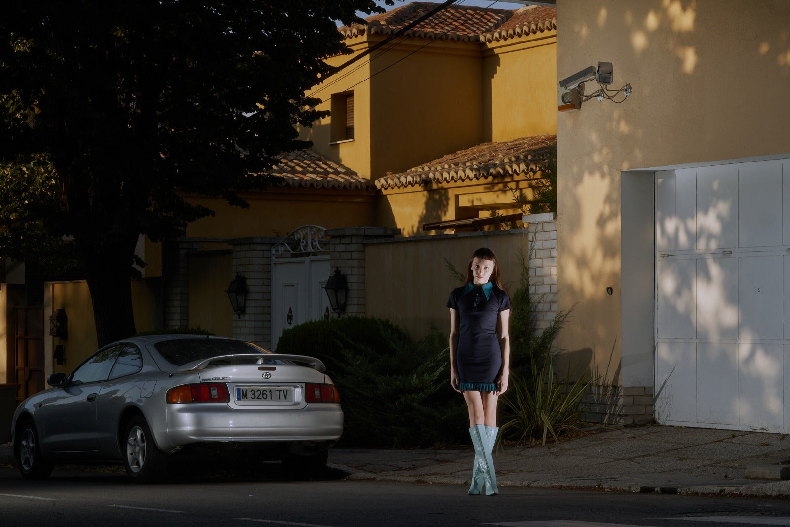 Collie Dress Navy and Green