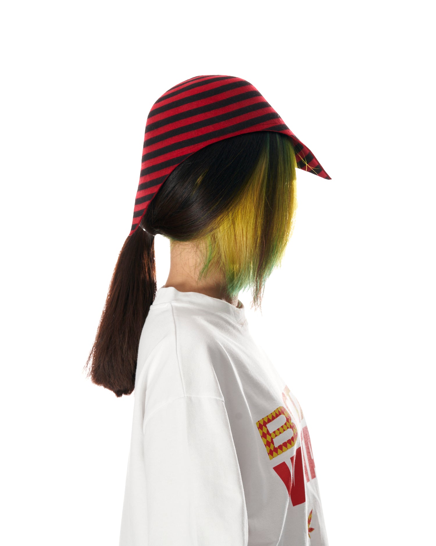 Escarabajo Felt Hat Red Stripes