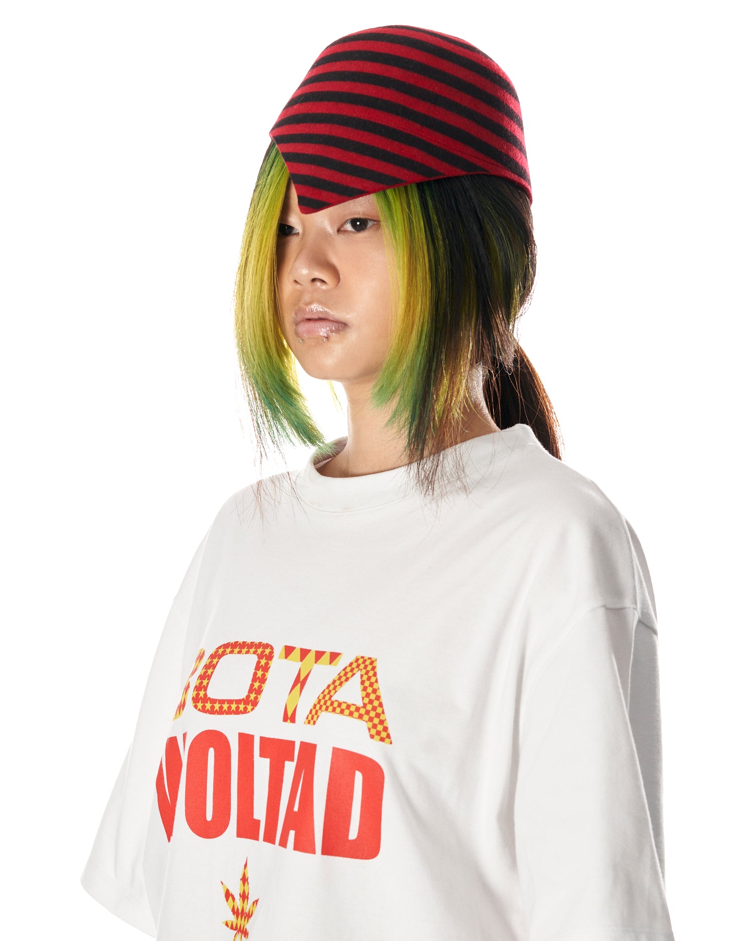 Escarabajo Felt Hat Red Stripes