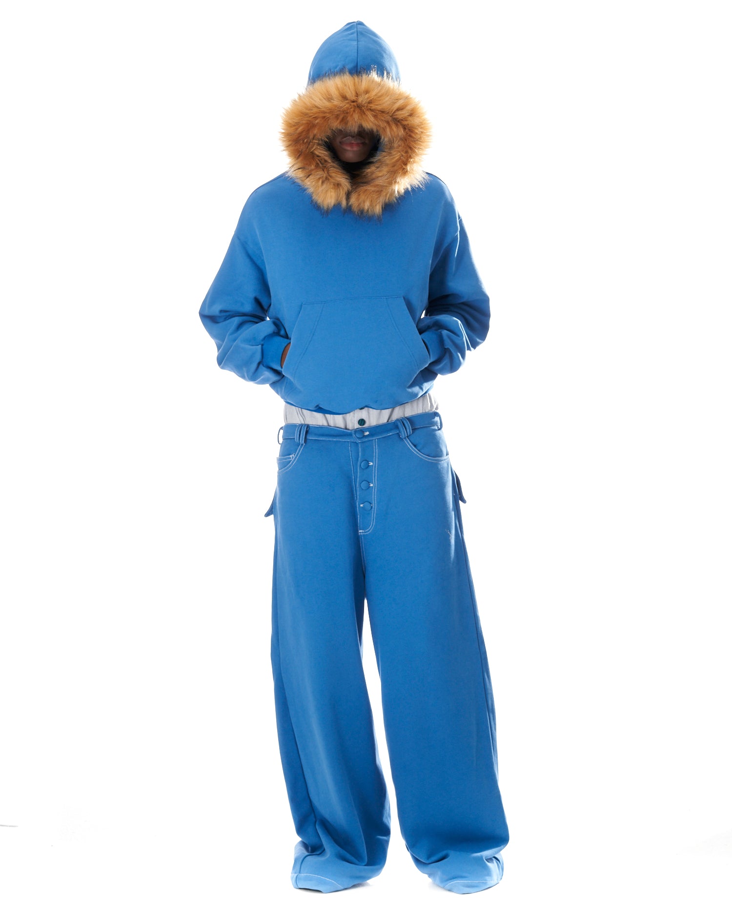 Sleepy Bear Hoodie Blue