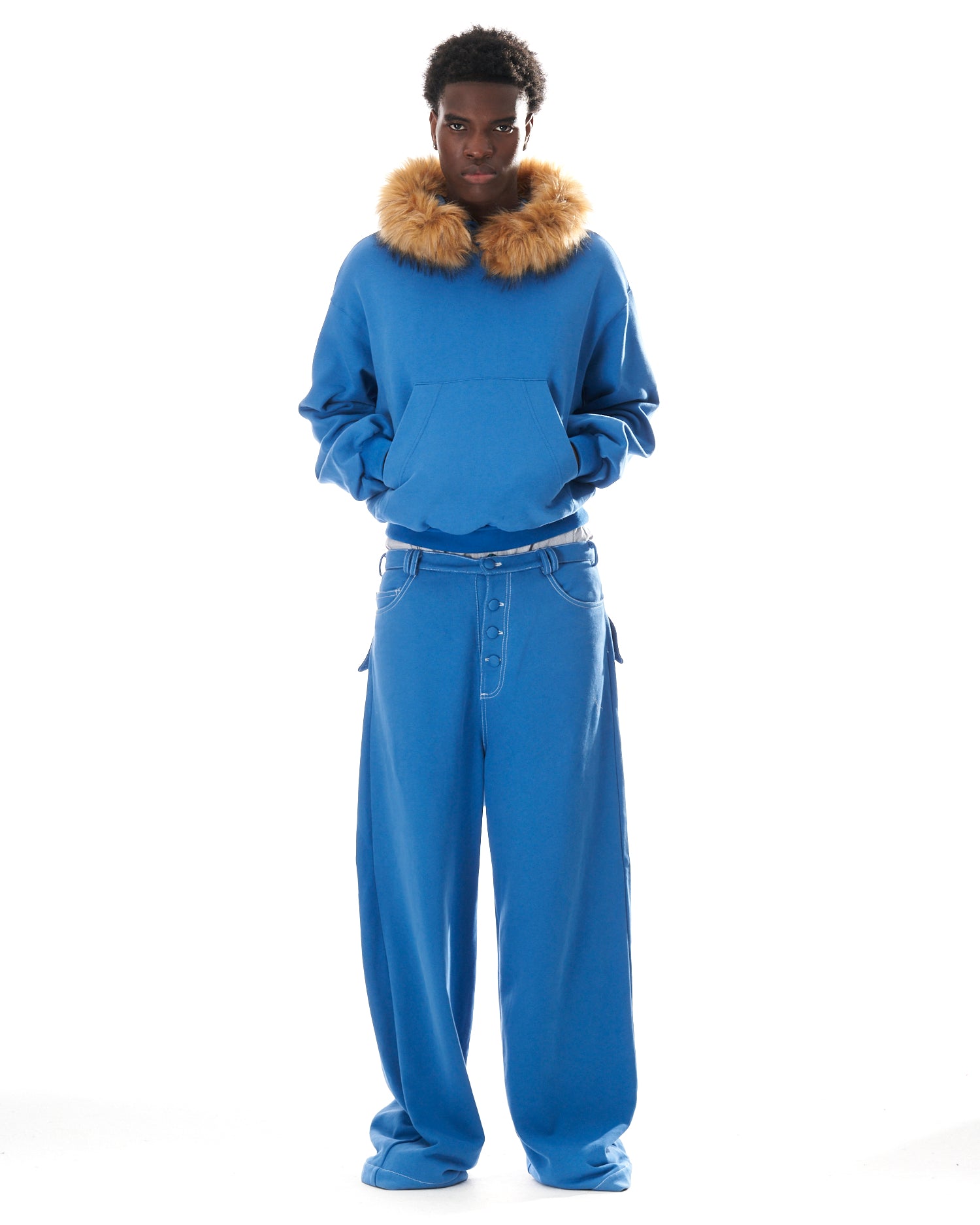 Sleepy Bear Hoodie Blue