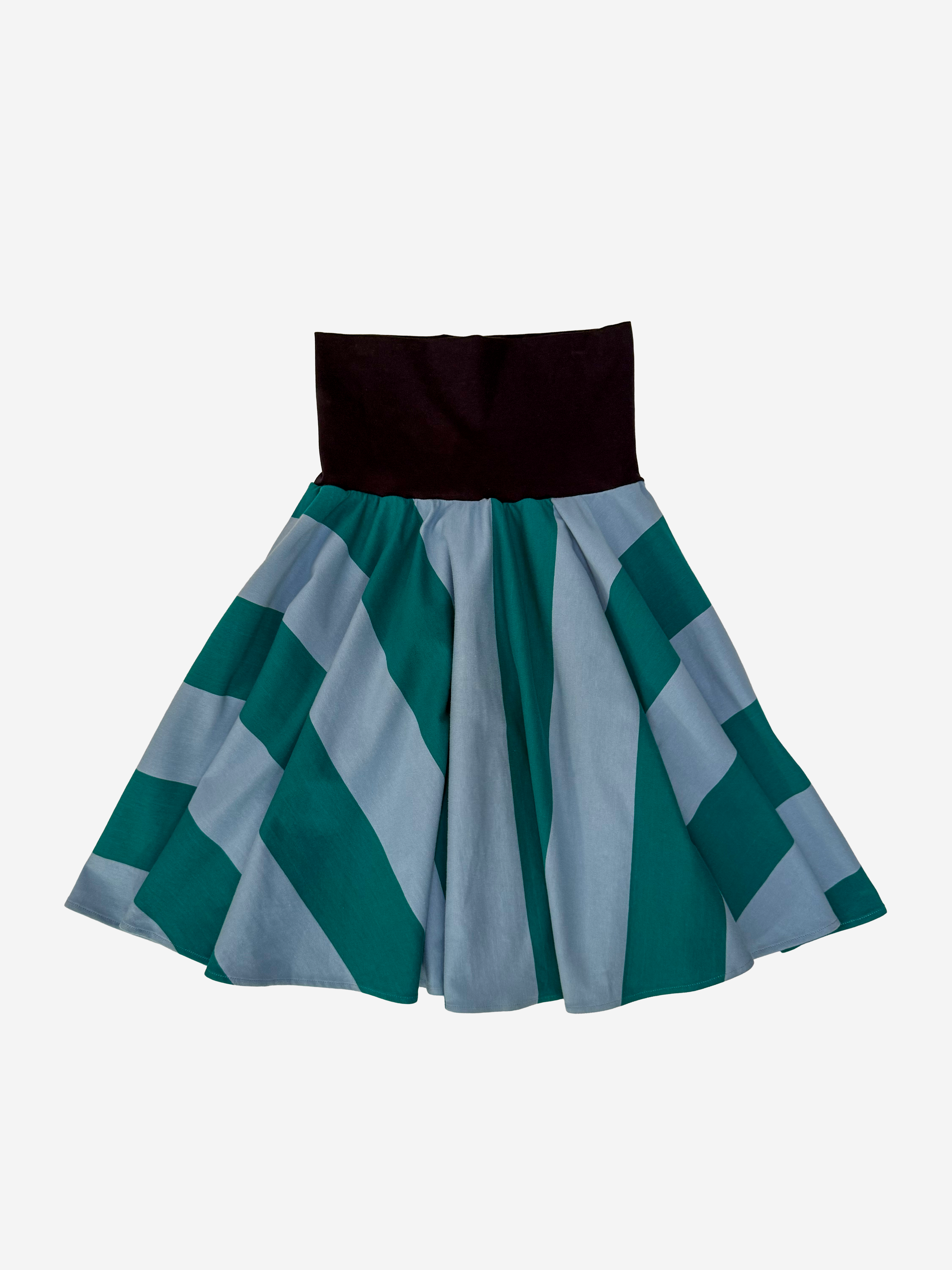 Crown Striped Skirt Blue and Green