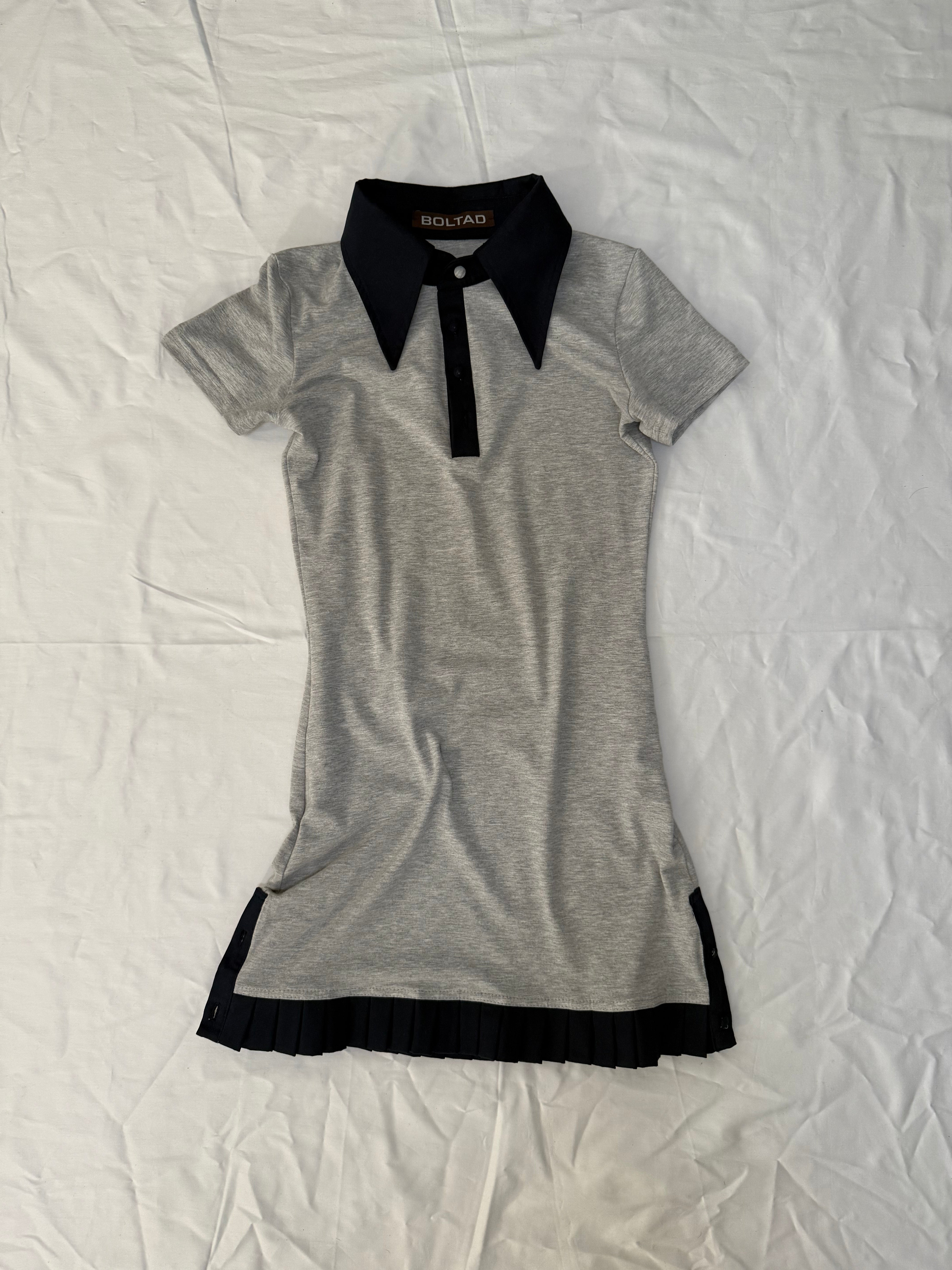 Collie Dress Grey and Navy